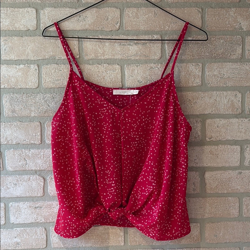 NWT Lush Devon Knot Front Cami Blouse
